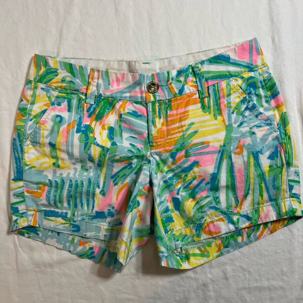 Lilly Pulitzer Tropical Art Callahan Shorts w/5” Inseam Sz0